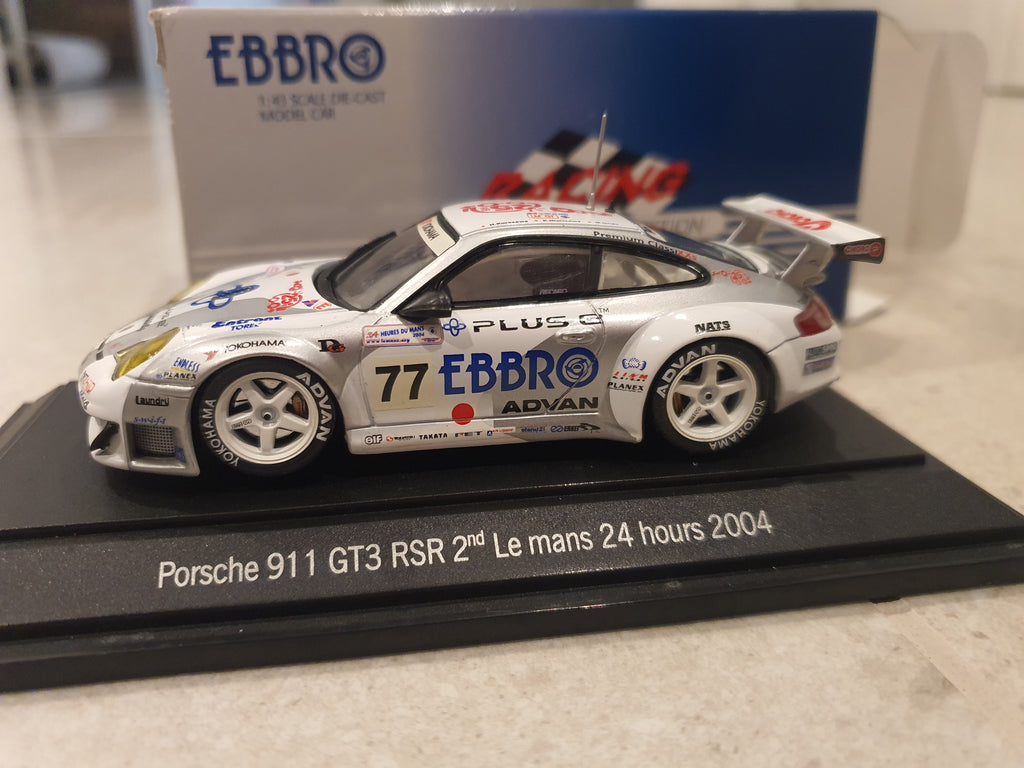 Porsche 911 GT3 RSR by Ebbro 1/43 scale 2nd place Le Mans 24 hr