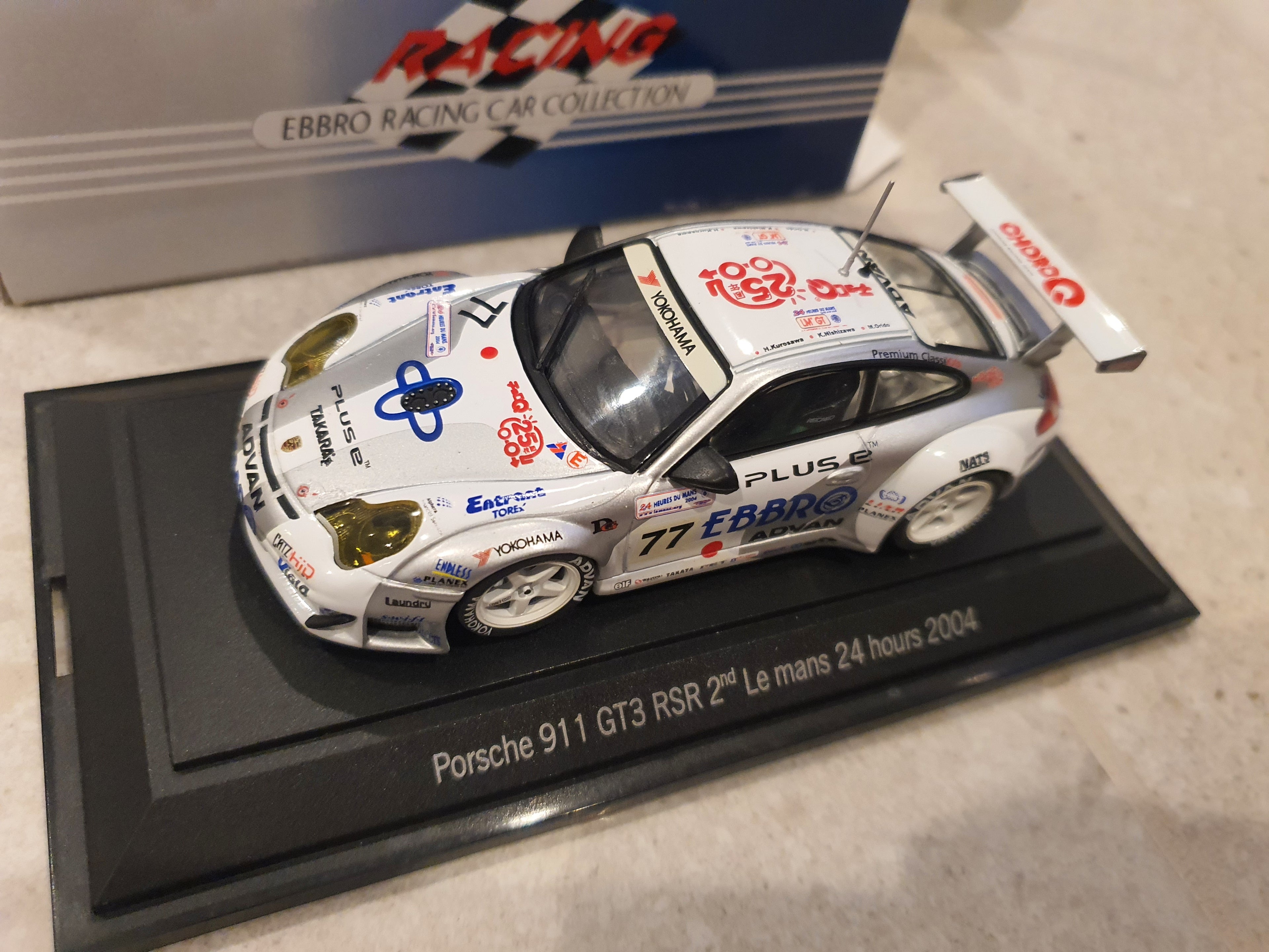 Porsche 911 GT3 RSR by Ebbro 1/43 scale 2nd place Le Mans 24 hr