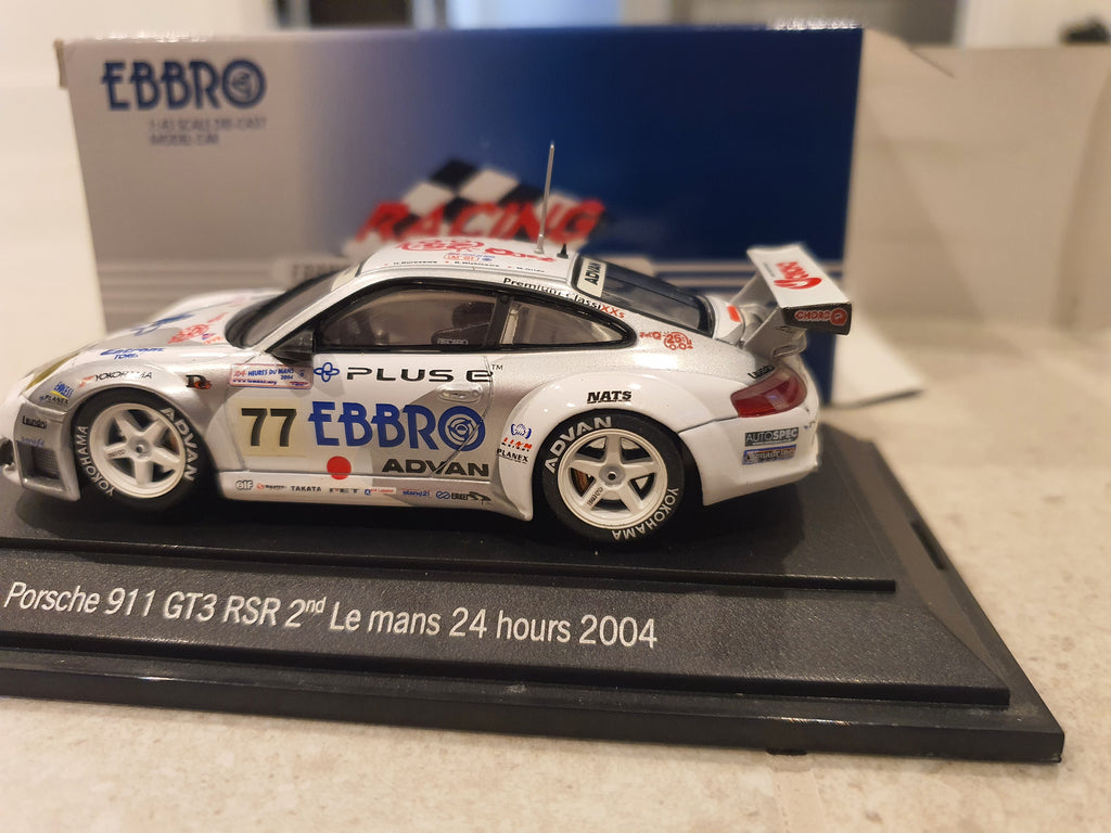 Porsche 911 GT3 RSR by Ebbro 1/43 scale 2nd place Le Mans 24 hr