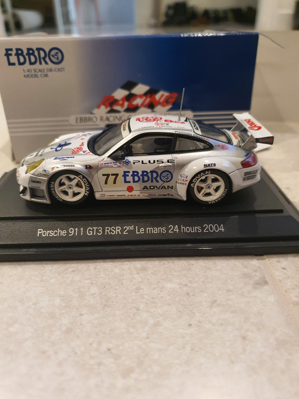 Porsche 911 GT3 RSR by Ebbro 1/43 scale 2nd place Le Mans 24 hr