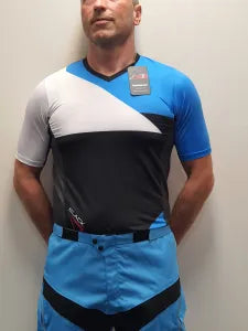 “Raptor” MTB Kit – Cerulean Blue Enduro/Downhill Shorts & Shirt (Men’s)