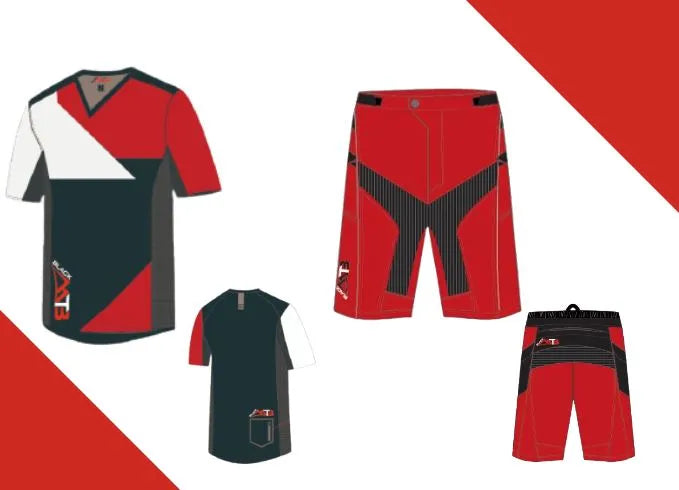 “Raptor” MTB Kit – Chilli Red Enduro/Downhill Shorts & Shirt (Men’s)