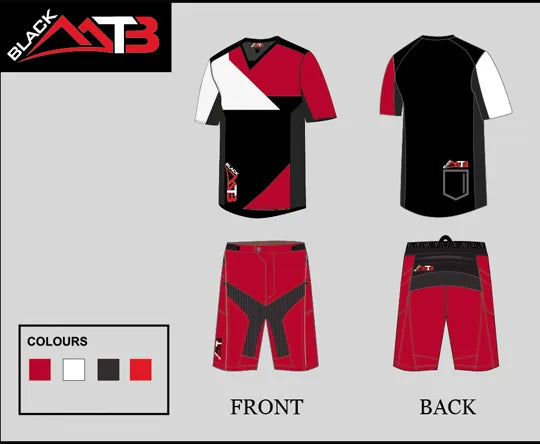 Premium MTB Shirt – Chili Red & Black